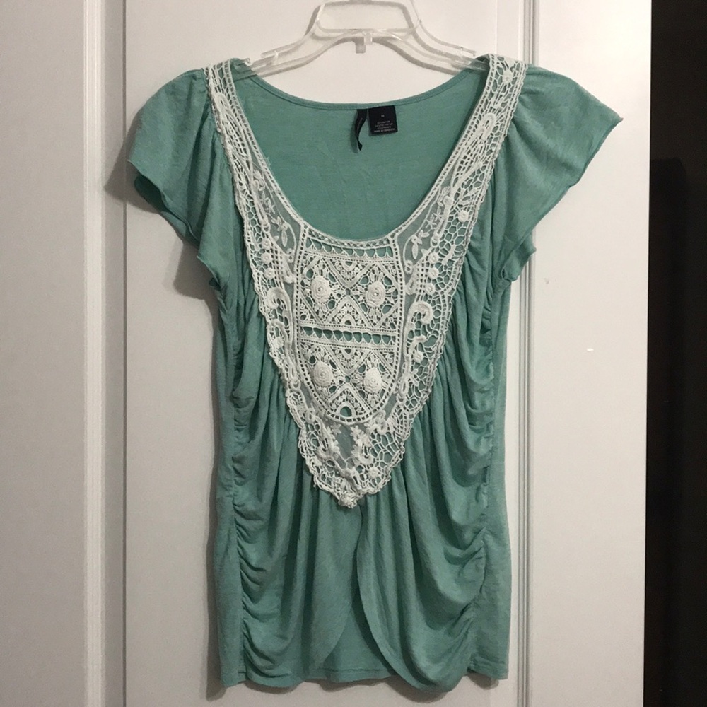 Crocheted detail top